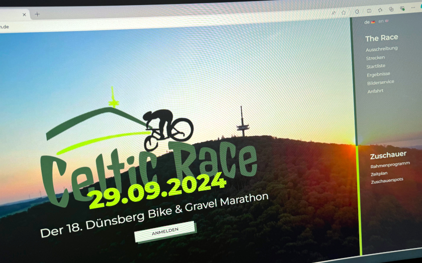 Internetseite des 18. Dünsberg Bike & Gravel Marathon